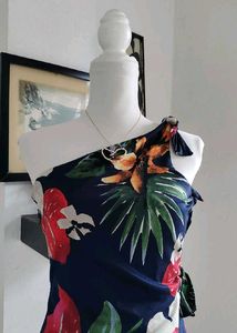 One Shoulder Floral Mini Dress