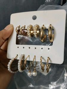 Fashionable Hoop Earring Set