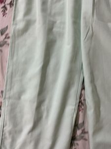 Light Green Wide Leg Pants with Belt