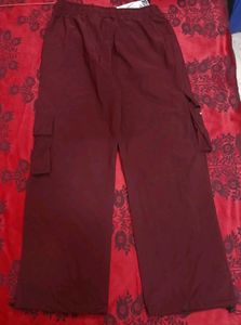 Maroon/Black Cargo Pants