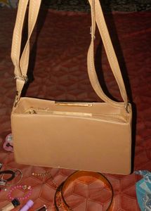 Elegant Clutch Bag with Gold Accents