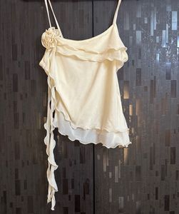 flower mesh cami top