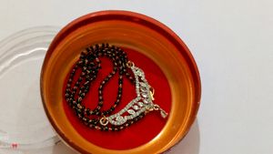New Black Stones-Studded Mangalsutra