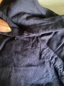 Blue Kurta with Golden Print