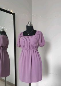 🌸Myntra Mauve Ruched Dress🌸