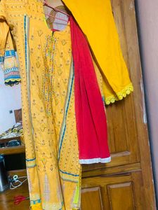 Yellow Embroidered Kurta Set