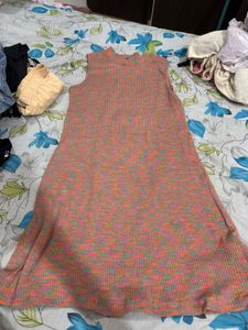 Ribbed Mock Neck Mini Dress