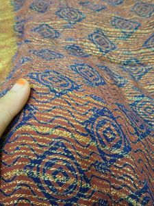 Golden Silk Thread Work Saree