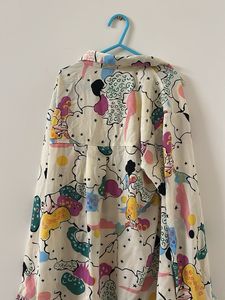 Funky Patterned Button-Down Shirt