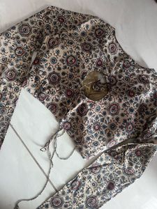 Boho Print Blouse with Shells