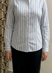 Striped Button-Up Shirt