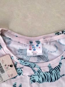 LILPICKS Girls' Tiger Print T-Shirt