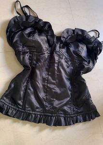 gothic vintage type Ruffled Corset Top