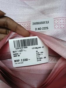 Elegant baby pink Silk Saree 💕