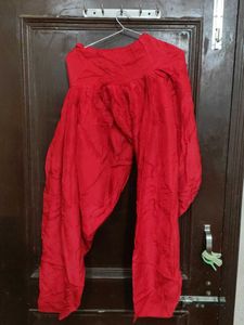 get free paranda Red Embroidered salwar sui