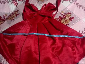 Hopscotch Maroon Party Dress with Bow
