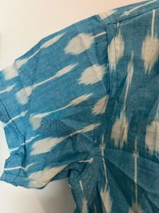 Blue &amp; White Striped Casual Top