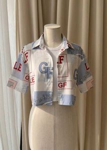 Graphic Print Cropped Shirt