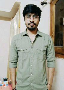 Men's Casual Olive Green Denim Shirt