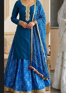 Vibrant Blue Lehenga Choli Set