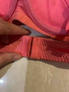 Pink Padded Bra with Bow Detail
