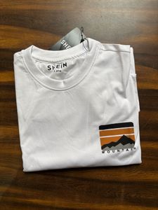 Shein White Graphic Tee - New