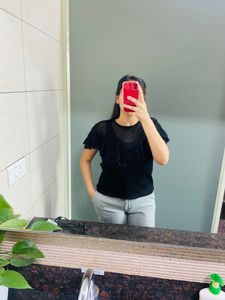 Combo of net top and trousers