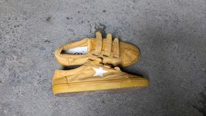 Yellow Suede Velcro Sneakers