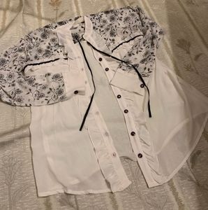 Chic Floral Button-Down Top
