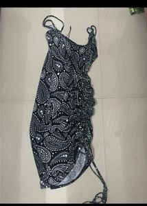 Paisley Print Ruched Mini Dress