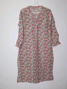 Floral Print Cotton Kurta