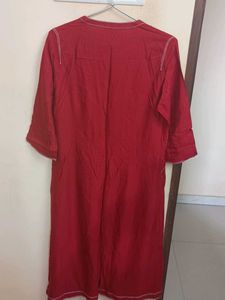Red Cotton Kurta