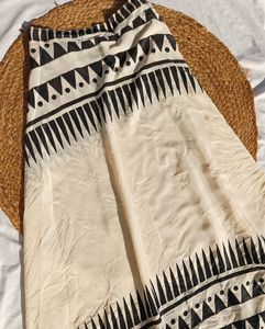 Bohemian Geometric Print Wrap Maxi Skirt