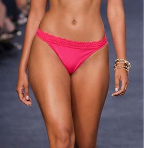 H&M Pink Lace Trim Bikini Bottoms