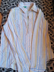 Striped Long Sleeve Button-Up Shirt