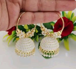 Elegant Yellow Jhumka Earrings