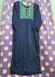 Elegant Navy Blue Kurta
