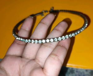 Sparkling Rhinestone Thin Choker Necklace