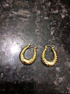 Gold Tone Hoop Earrings