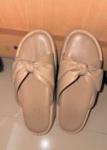 Platform Bow Slide Sandals