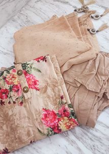 Floral Kurta sharara Set with Dupatta