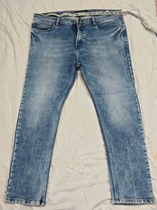 Men's Acid Wash Blue Jeans