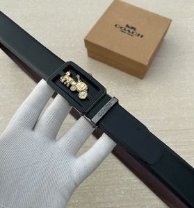 Coach Black Leather Belt with Horse Buckle