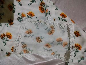 Floral Print Square Neck Top