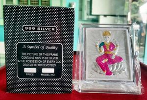 999 Pure Silver Diwali Special Lakshmiji Frame