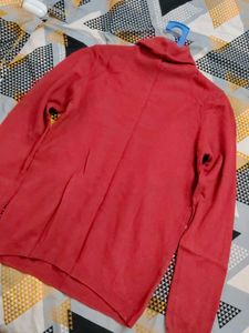 Women's Red Turtleneck Sweater