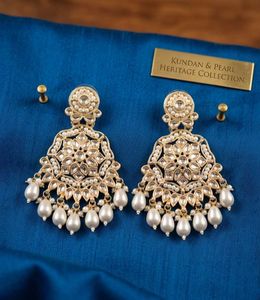 Exquisite Pearl &amp; Kundan Jewelry Set
