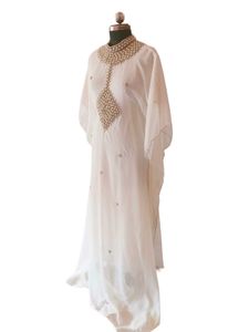 Elegant White Embellished Kaftan