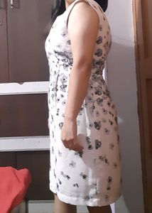 Vero Moda White Printed Midi Dress(woman)