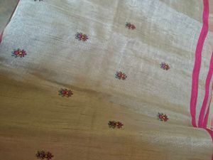 Elegant Embroidered Silk Saree